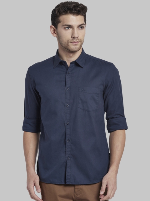 

Parx Men Blue Slim Fit Solid Casual Shirt