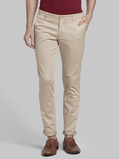 

Parx Men Beige Solid Regular Trousers