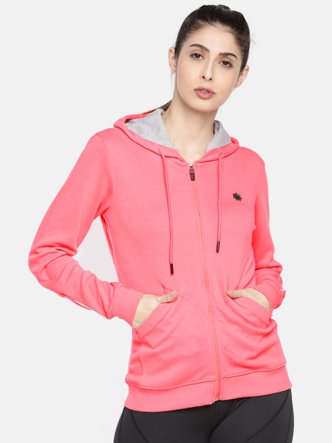 

Proline Active Women Pink Solid Hooded Sweatshirt