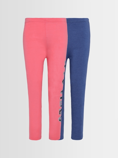 

Punkster Girls Pack of 2 Solid Ankle-Length Leggings, Pink