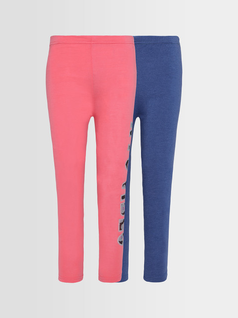 

Punkster Girls Pack of 2 Solid Ankle-Length Leggings, Pink