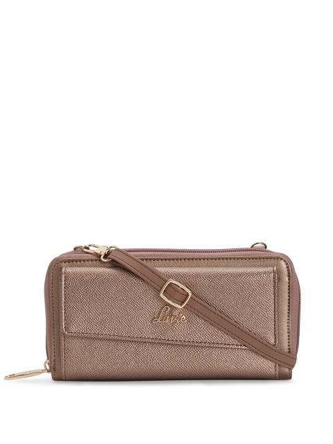 

Lavie Women Copper-Toned Solid Zip Around Wallet