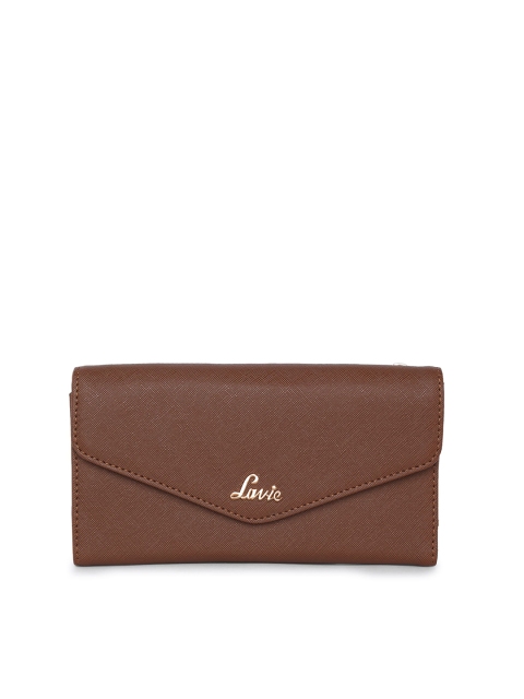 

Lavie Women Brown Solid Three Fold Wallet