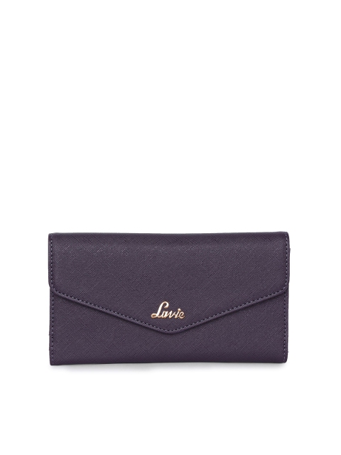 

Lavie Women Purple Textured Three Fold Wallet