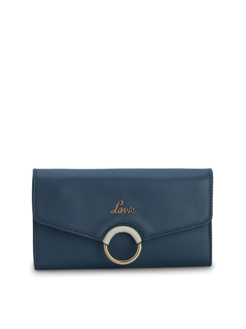 

Lavie Women Navy Blue Solid Three Fold Wallet