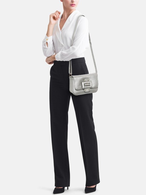 

Lavie Silver-Toned Solid Sling Bag