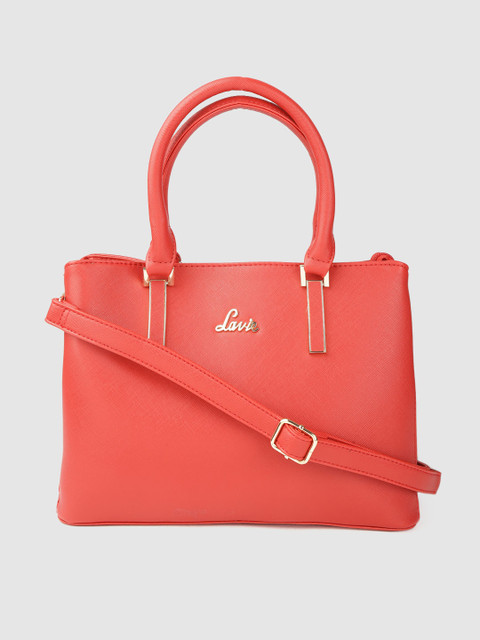 

Lavie Red Solid Handheld Bag with Detachable Sling Strap