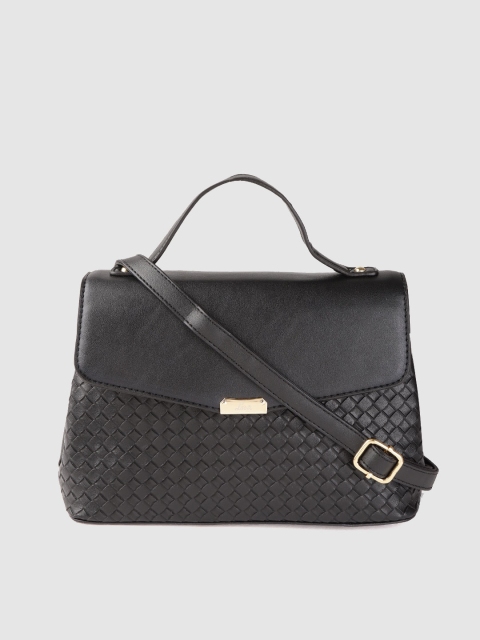 

Lavie Black Basketweave Textured Satchel