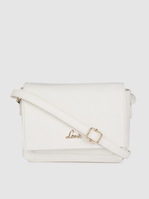 

Lavie White Solid Sling Bag