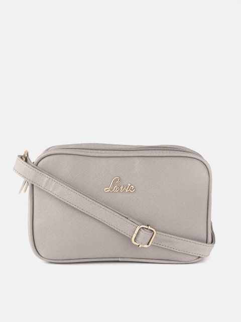 

Lavie Grey Solid Sling Bag