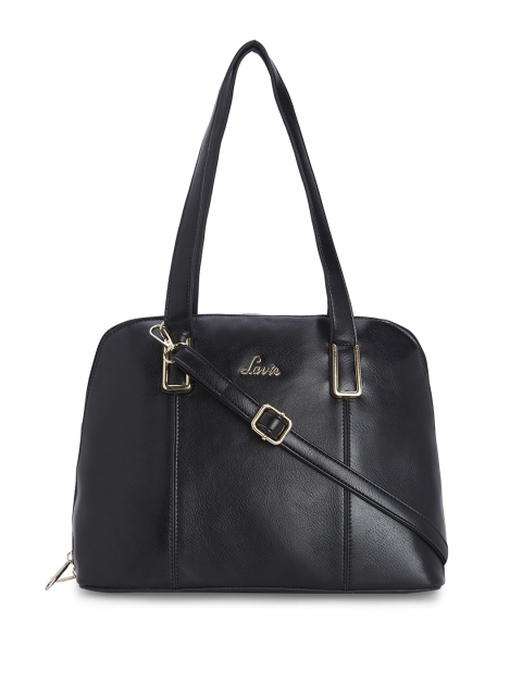 

Lavie Black Solid Shoulder Bag with Detachable Sling Strap