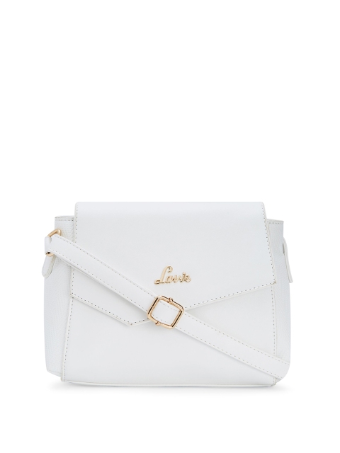 

Lavie White Solid Sling Bag