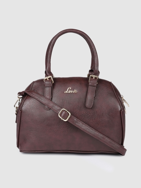 

Lavie Burgundy Textured Handheld Bag