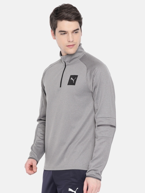 

Puma Men Grey Slim Fit Solid Drycell Tec 1 2 Sweatshirt