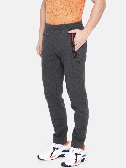 

PUMA Motorsport Men Charcoal Grey Melange Solid Straight Fit Ferrari Track Pants