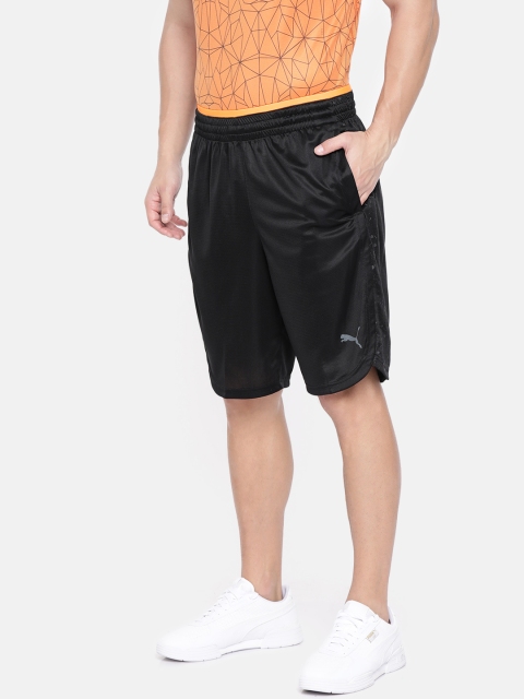 

Puma Men Black Solid Regular Fit Sports Shorts