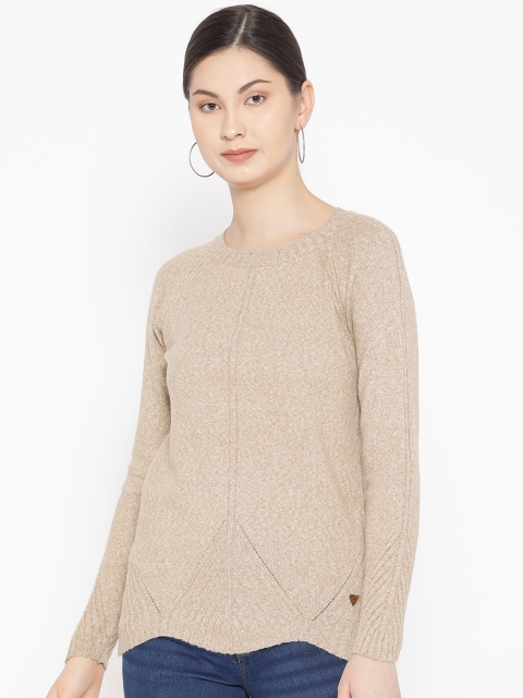 

Duke Women Beige Solid Sweater