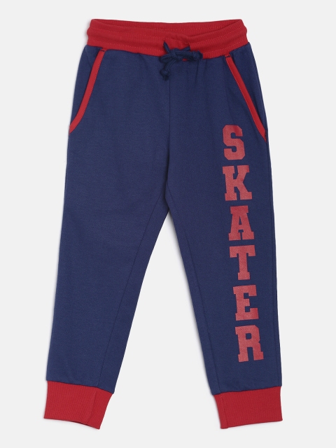 

Miss & Chief Boys Blue & Red Printed Joggers