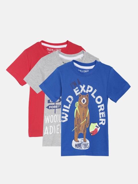

Miss & Chief Boys Pack of 3 T-Shirts, Blue