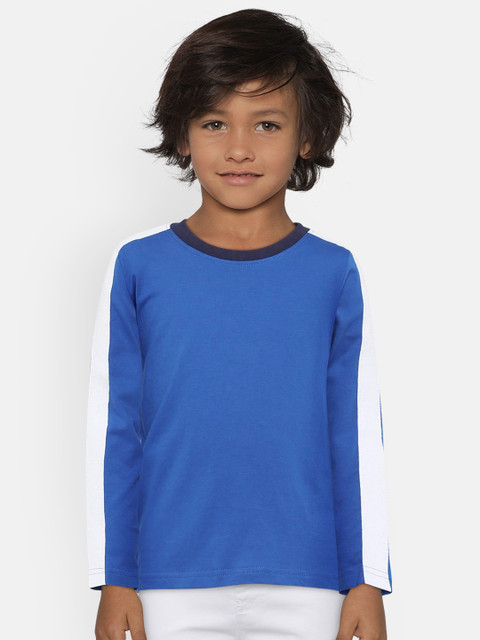 

Provogue Boys Blue Solid Round Neck T-shirt