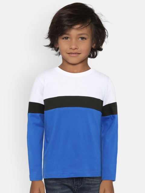 

Provogue Boys Blue & White Colourblocked Round Neck T-shirt