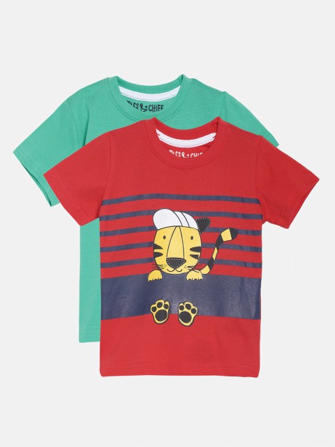 

Miss & Chief Infant Boys Pack of 2 T-Shirts, Green