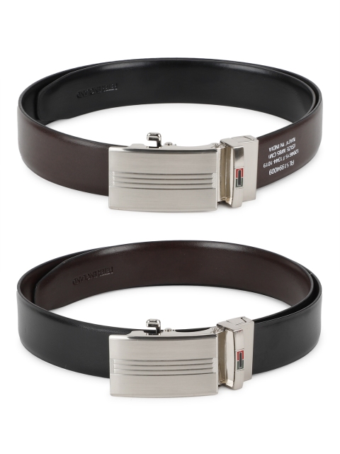 

Peter England Men Black & Brown Reversible Solid Belt