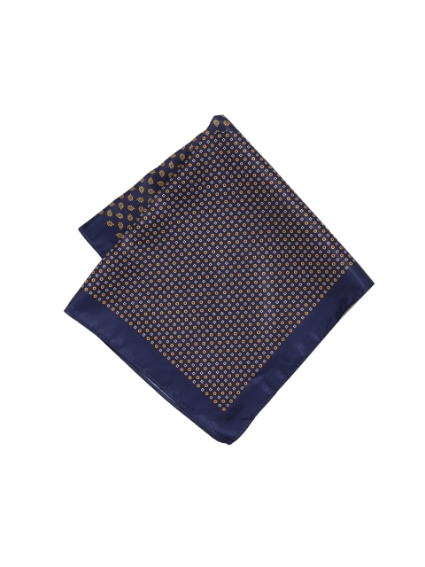 

Peter England Men Navy Blue & Yellow Printed Pocket Square