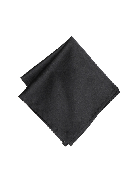 

Peter England Men Black Solid Pocket Square