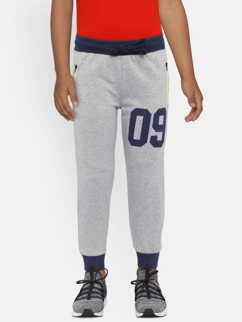 

Provogue Boys Grey Melange Printed Slim Fit Joggers