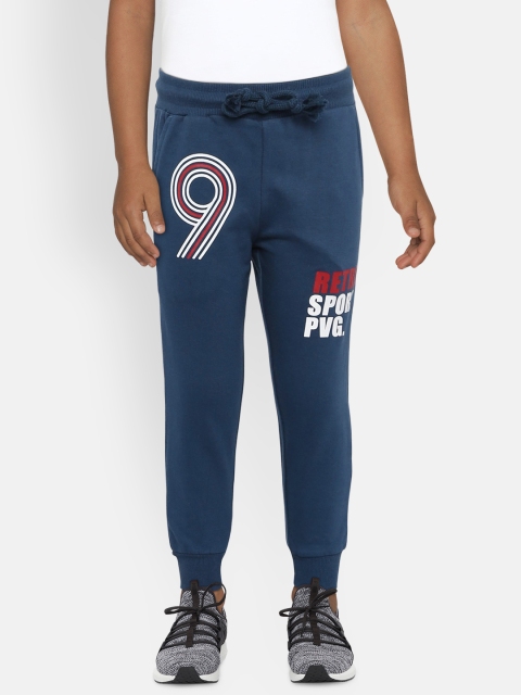 

Provogue Boys Blue Printed Slim Fit Joggers