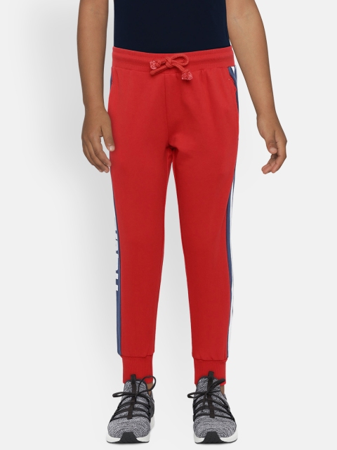 

Provogue Boys Red Solid Slim Fit Joggers