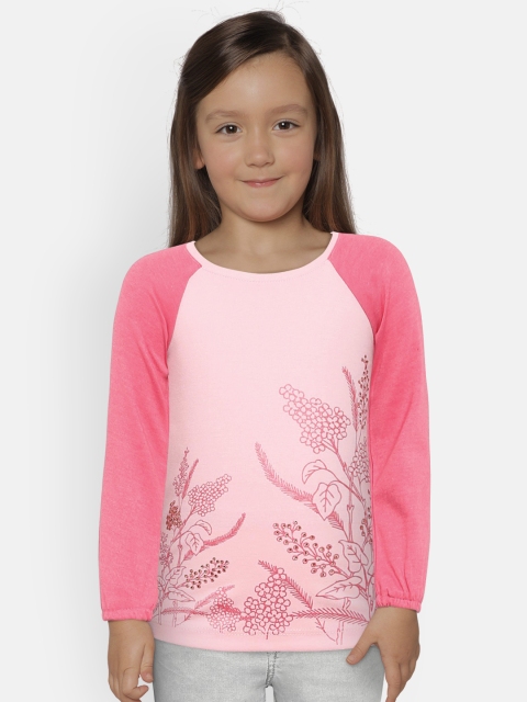 

Kid Studio Girls Pink Printed Top