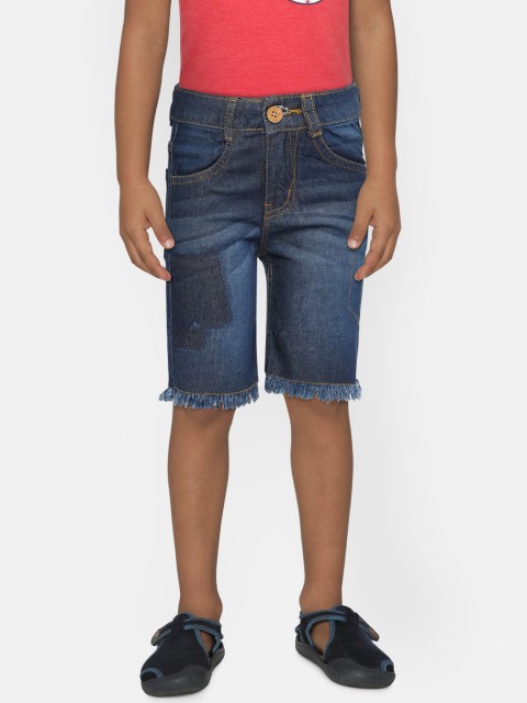 

Kid Studio Boys Blue Washed Regular Fit Denim Shorts