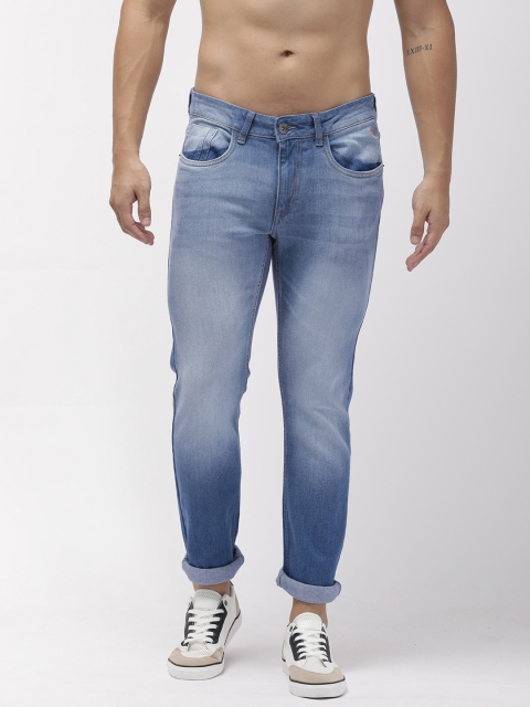 

Flying Machine Men Blue Slim Tapered Fit Mid-Rise Clean Look Stretchable Jeans