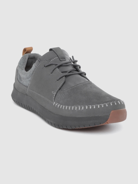 

Clarks Men Charcoal Grey Nubuck Derbys