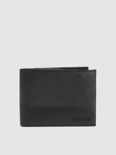 

Calvin Klein Jeans Men Black Solid ADAM Two Fold Leather Wallet