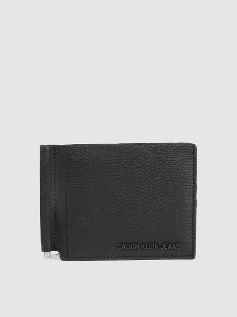 

Calvin Klein Jeans Men Black Solid Leather Money Clip