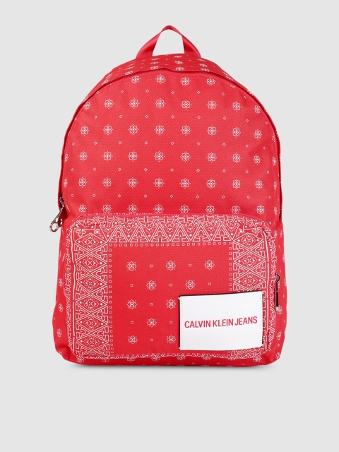 

Calvin Klein Jeans Men Red Graphic Backpack