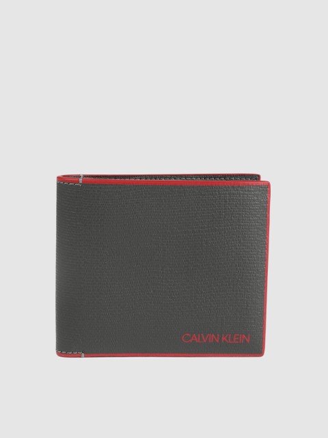 

Calvin Klein Jeans Men Grey Textured Leather Two Fold Wallet