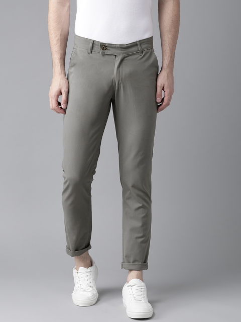 

Hubberholme Men Grey Slim Fit Solid Chinos