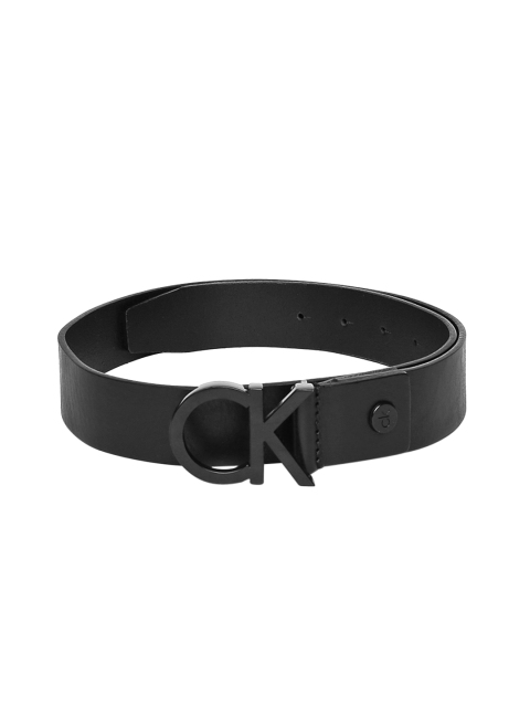 

Calvin Klein Jeans Men Black Solid Leather Belt