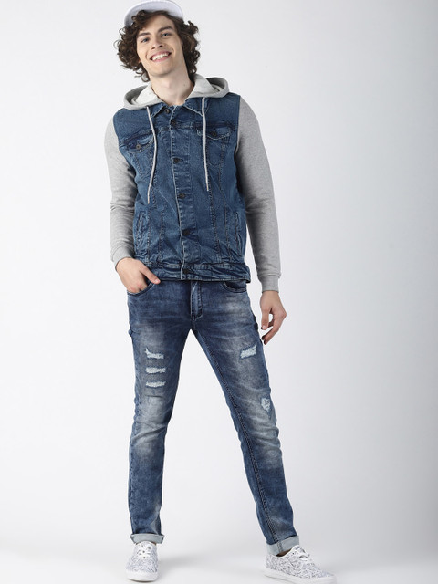 

Blue Saint Men Blue Solid Jacket