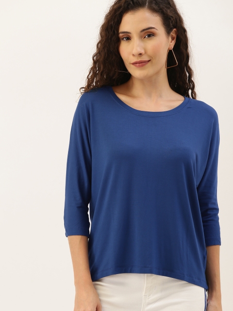 

NUSH Women Blue Solid Top