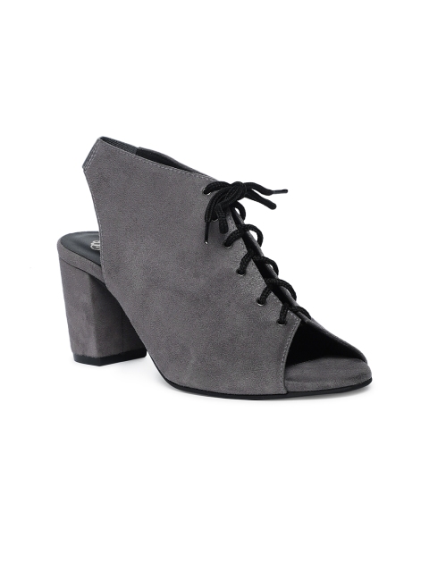 

Sole To Soul Women Grey Solid Block Heels