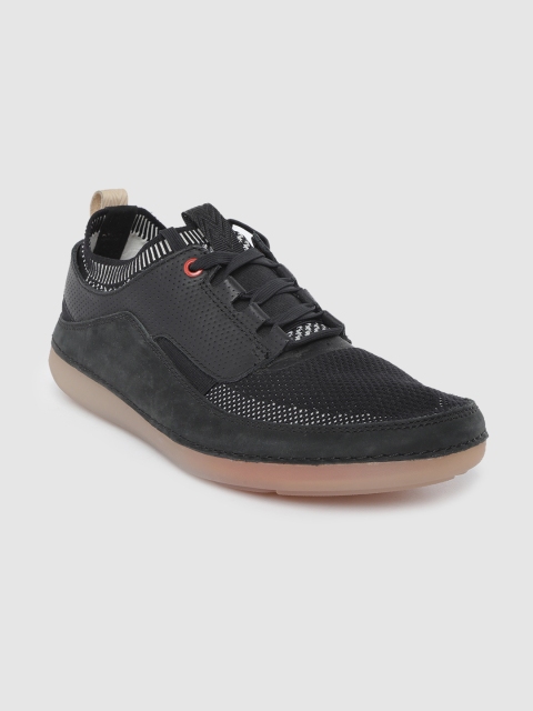 

Clarks Men Black Solid Sneakers