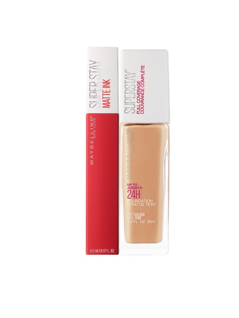 

Maybelline Set of SuperStay Foundation & Lipstick, Red