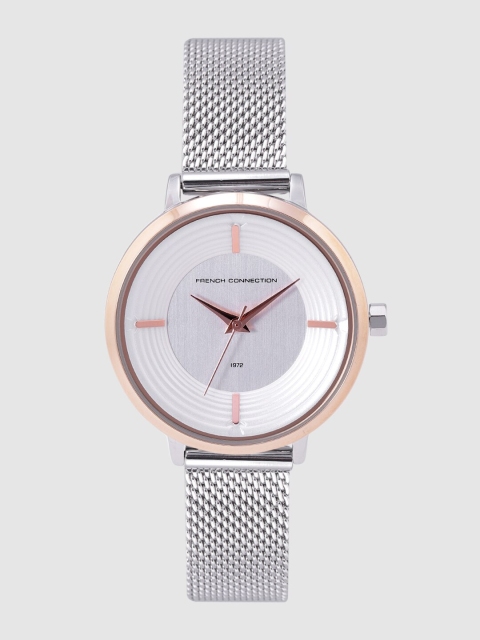 

French Connection Women Silver-Toned Analogue Watch FC136SRGM