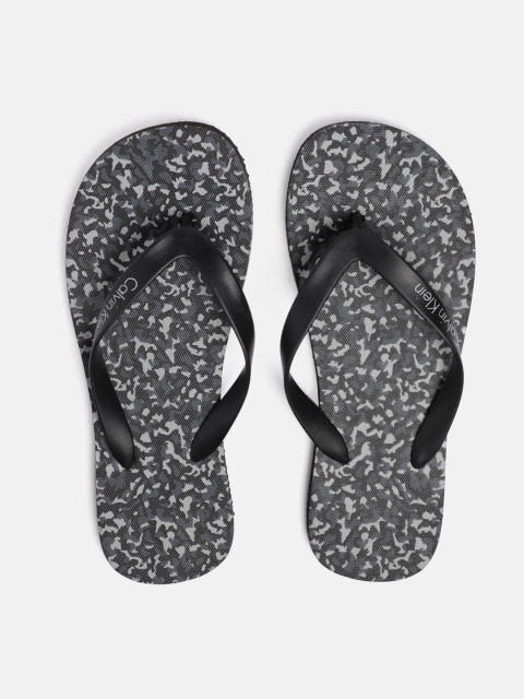 

Calvin Klein Men Black Printed Thong Flip-Flops