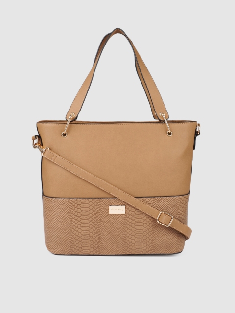 

DressBerry Coffee Brown Textured Shoulder Bag